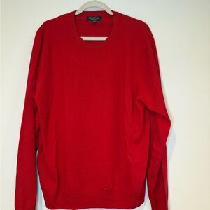 Brooks Brothers Vibrant Red Crewneck Sweater